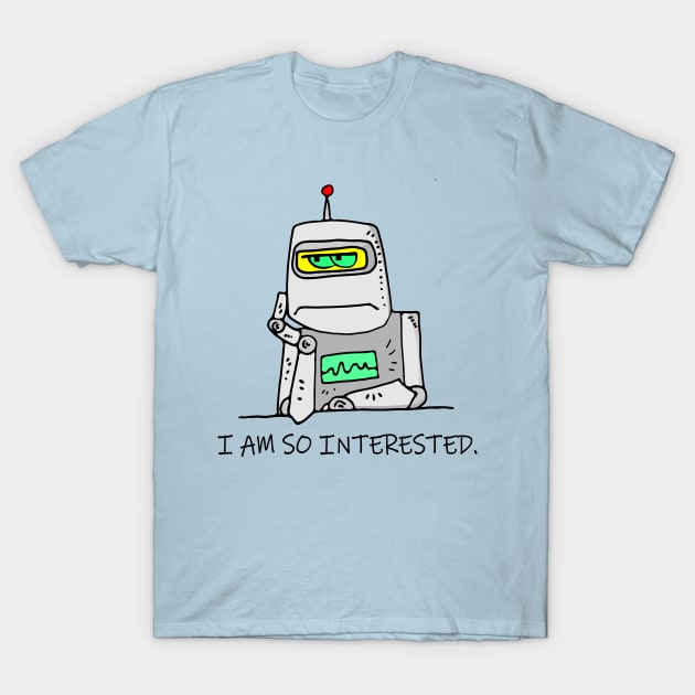 Interested Robot T-Shirt by sillyindustries